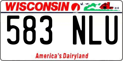 WI license plate 583NLU