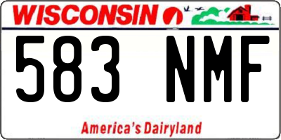 WI license plate 583NMF