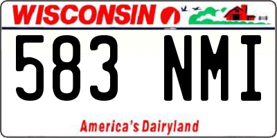 WI license plate 583NMI
