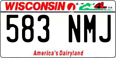 WI license plate 583NMJ