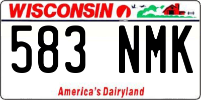 WI license plate 583NMK
