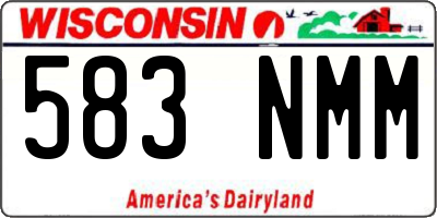 WI license plate 583NMM