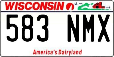 WI license plate 583NMX