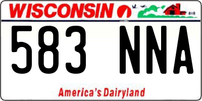 WI license plate 583NNA