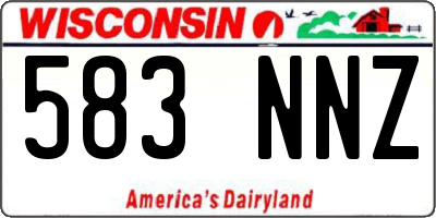 WI license plate 583NNZ