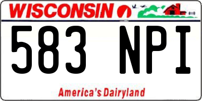 WI license plate 583NPI