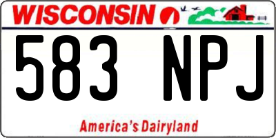 WI license plate 583NPJ