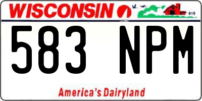 WI license plate 583NPM