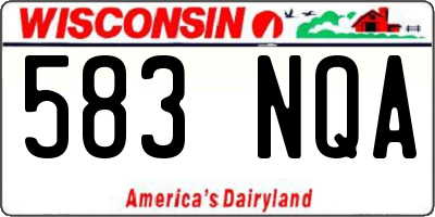 WI license plate 583NQA
