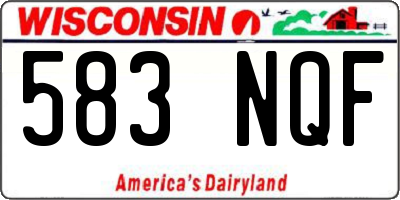 WI license plate 583NQF