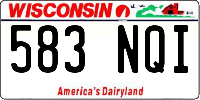 WI license plate 583NQI