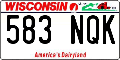 WI license plate 583NQK