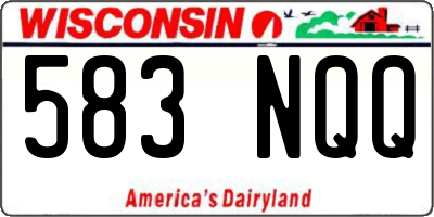 WI license plate 583NQQ