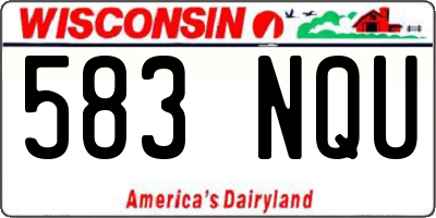 WI license plate 583NQU