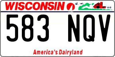 WI license plate 583NQV