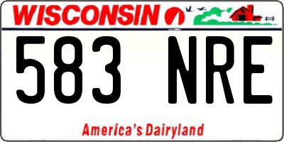 WI license plate 583NRE