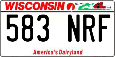 WI license plate 583NRF