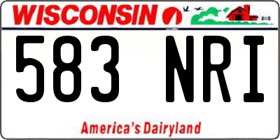 WI license plate 583NRI