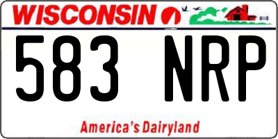WI license plate 583NRP