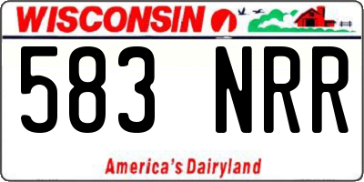 WI license plate 583NRR