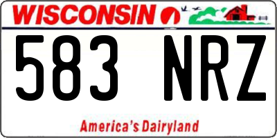 WI license plate 583NRZ
