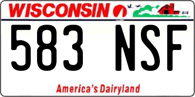 WI license plate 583NSF