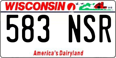 WI license plate 583NSR
