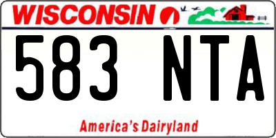 WI license plate 583NTA