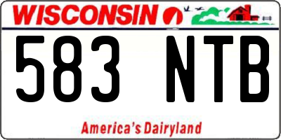 WI license plate 583NTB
