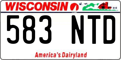 WI license plate 583NTD