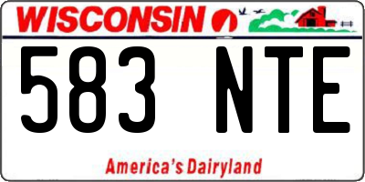 WI license plate 583NTE