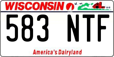 WI license plate 583NTF