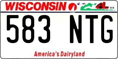WI license plate 583NTG