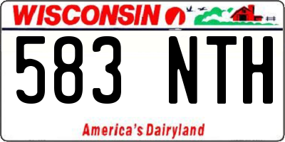 WI license plate 583NTH