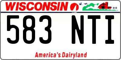 WI license plate 583NTI