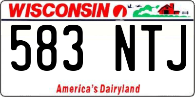 WI license plate 583NTJ