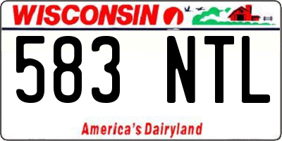 WI license plate 583NTL