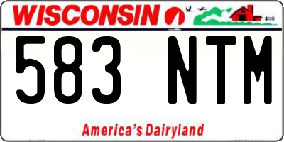 WI license plate 583NTM