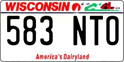 WI license plate 583NTO