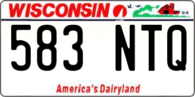 WI license plate 583NTQ
