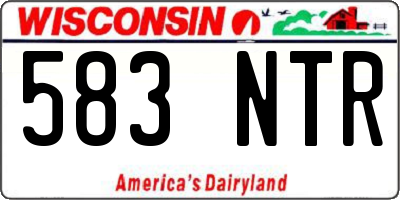 WI license plate 583NTR