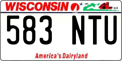 WI license plate 583NTU