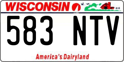 WI license plate 583NTV