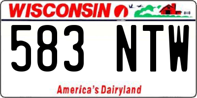 WI license plate 583NTW