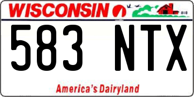 WI license plate 583NTX