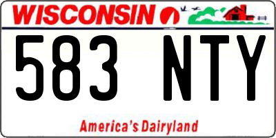 WI license plate 583NTY