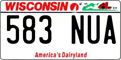 WI license plate 583NUA