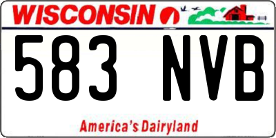 WI license plate 583NVB