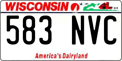 WI license plate 583NVC