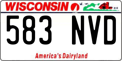 WI license plate 583NVD